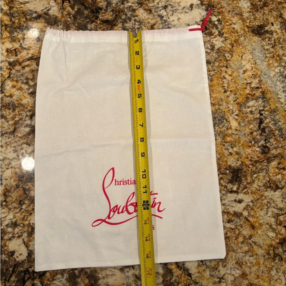 Christian Louboutin White Dust Bags with Red Logo (Set of 2) - Picture 3 of 4